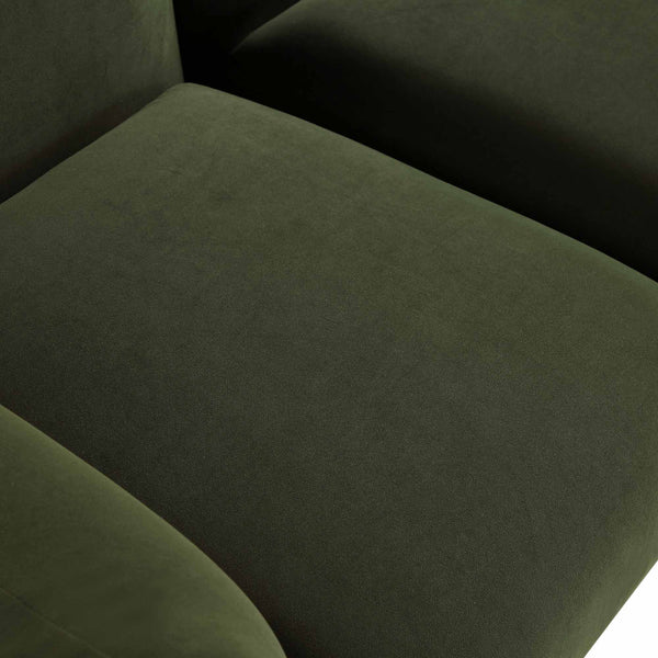 Gianni Two Seater Sofa, Moss Green Velvet