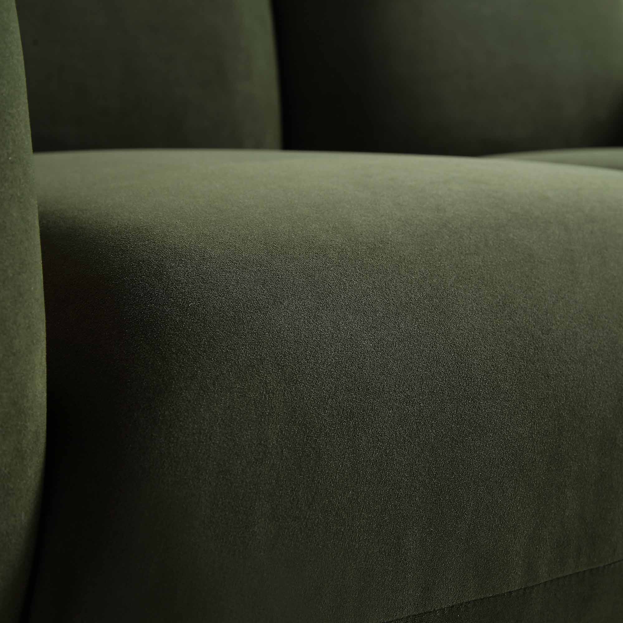 Gianni Two Seater Sofa, Moss Green Velvet