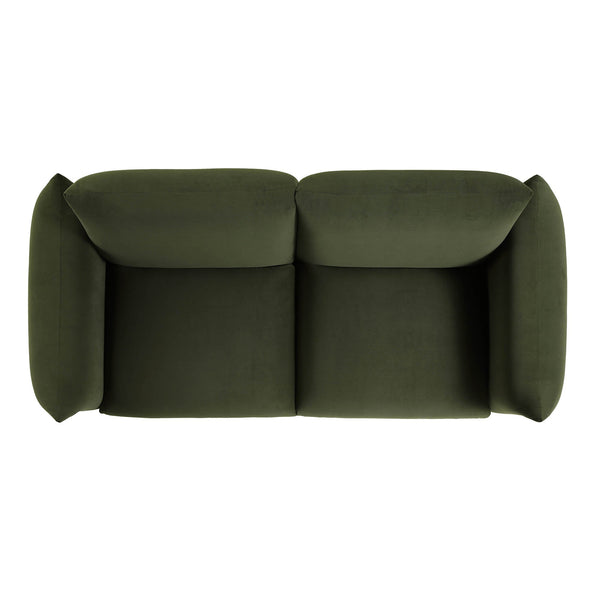 Gianni Three Seater Sofa, Moss Green Velvet