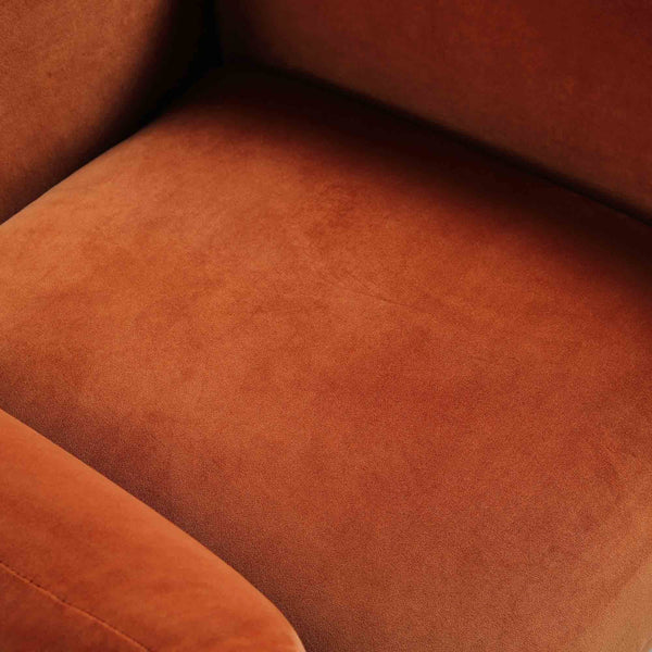 Gianni Armchair, Rust Velvet