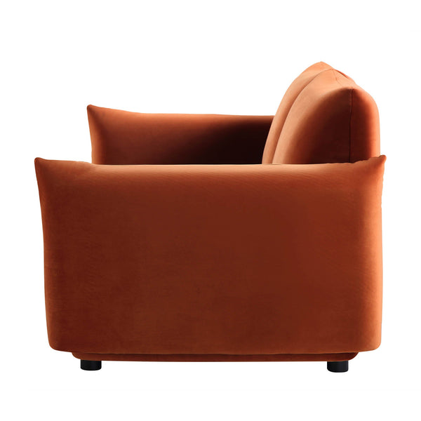 Gianni Two Seater Sofa, Rust Velvet