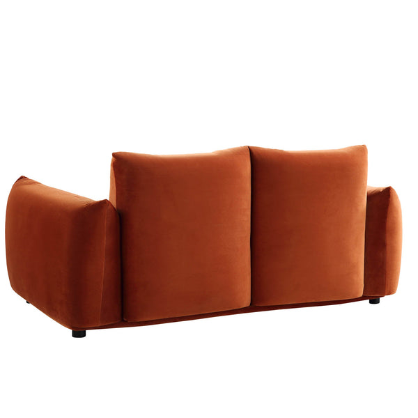 Gianni Two Seater Sofa, Rust Velvet