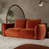 Gianni Two Seater Sofa, Rust Velvet