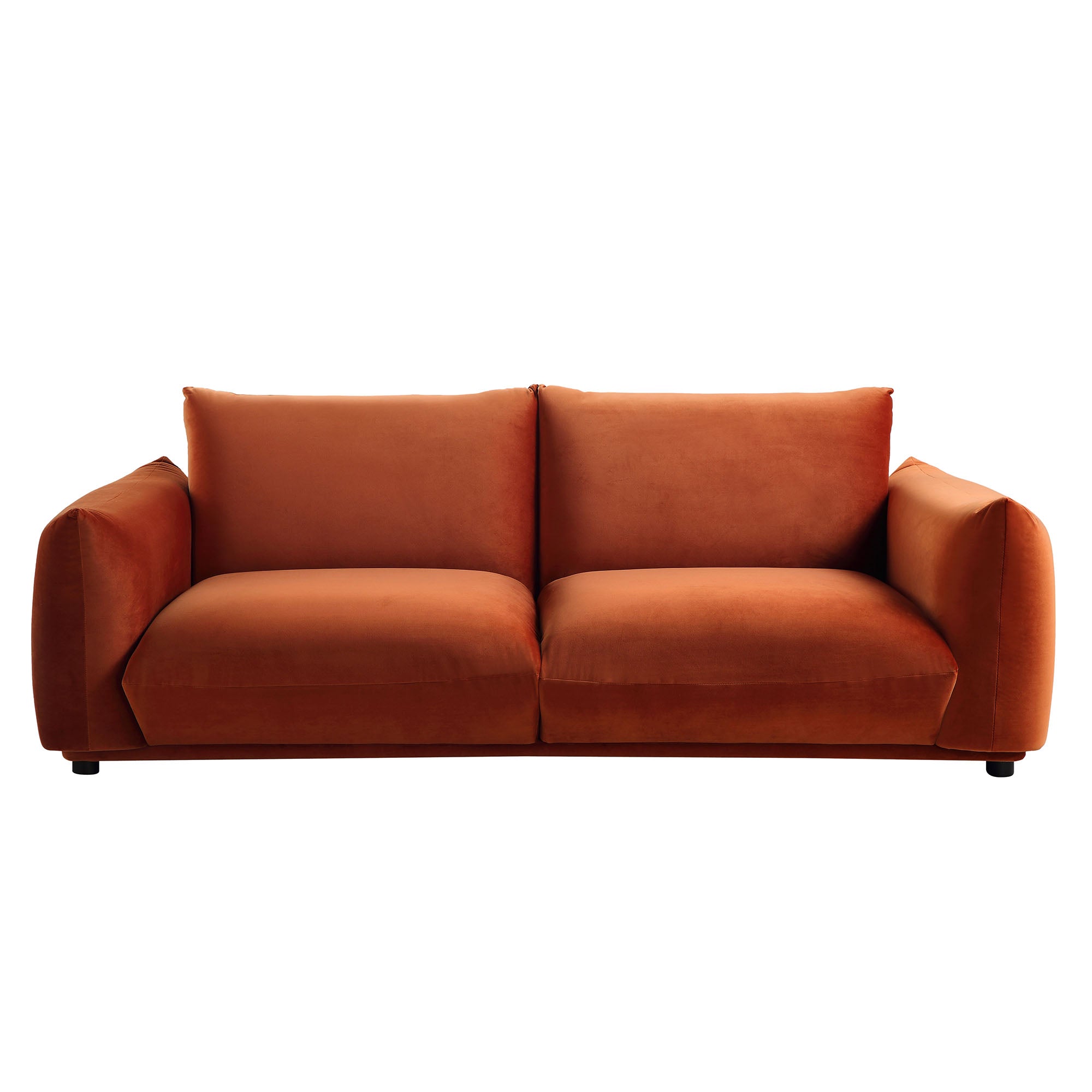 Gianni Three Seater Sofa, Rust Velvet