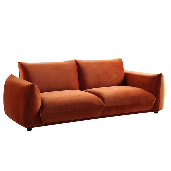 Gianni Three Seater Sofa, Rust Velvet