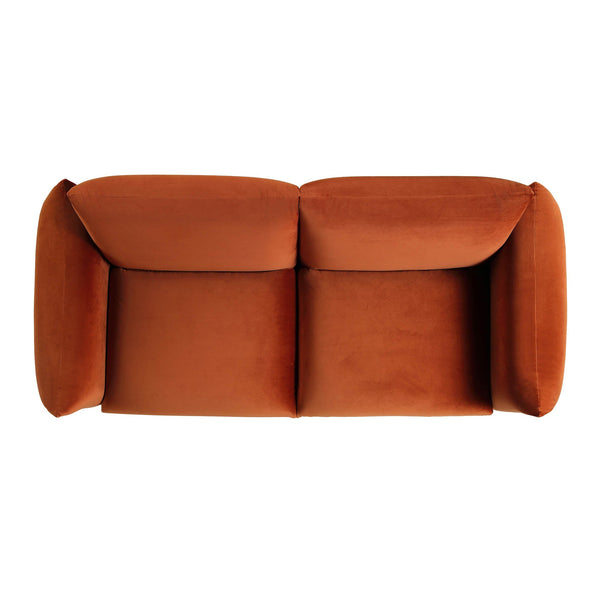 Gianni Three Seater Sofa, Rust Velvet