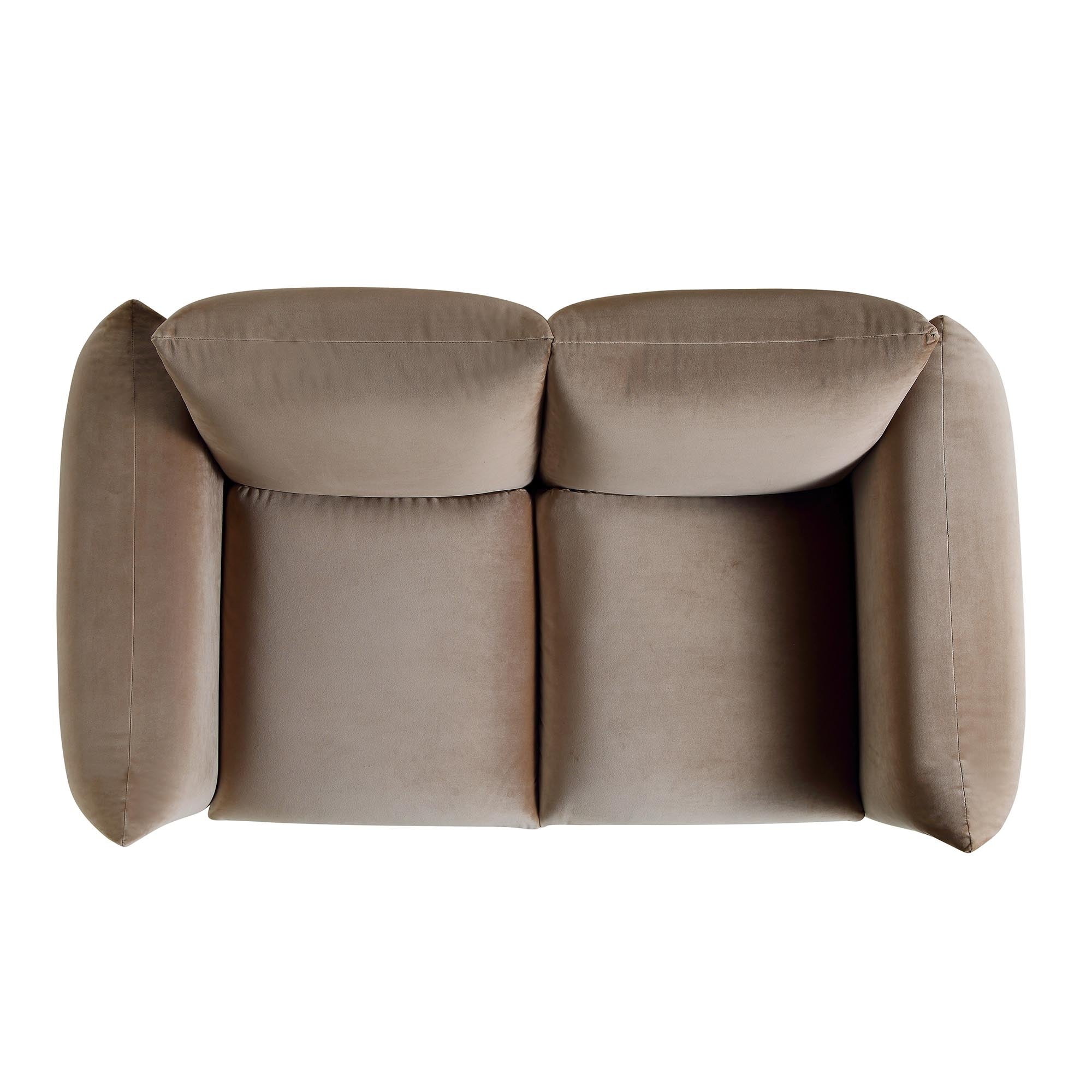 Gianni Two Seater Sofa, Mink Velvet