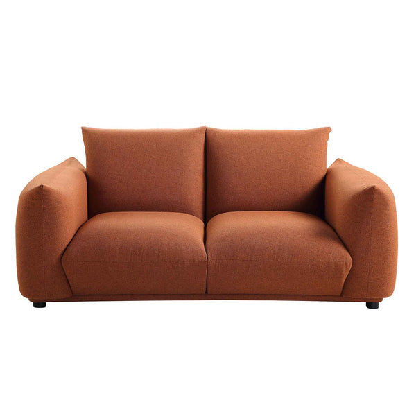 Gianni Two Seater Sofa, Terracotta Fabric