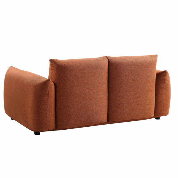 Gianni Two Seater Sofa, Terracotta Fabric