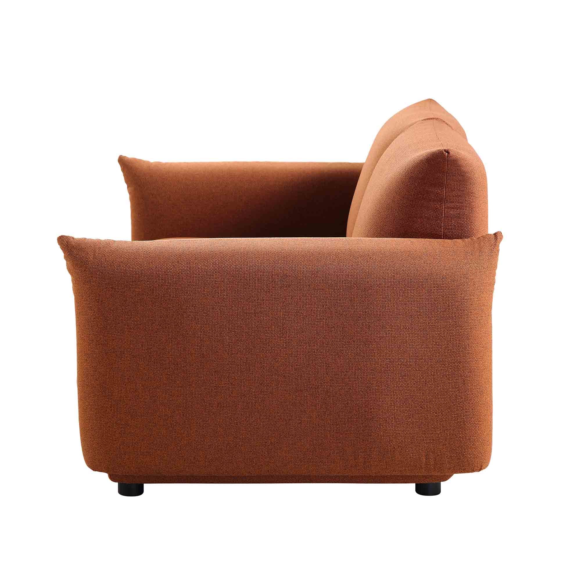 Gianni Two Seater Sofa, Terracotta Fabric