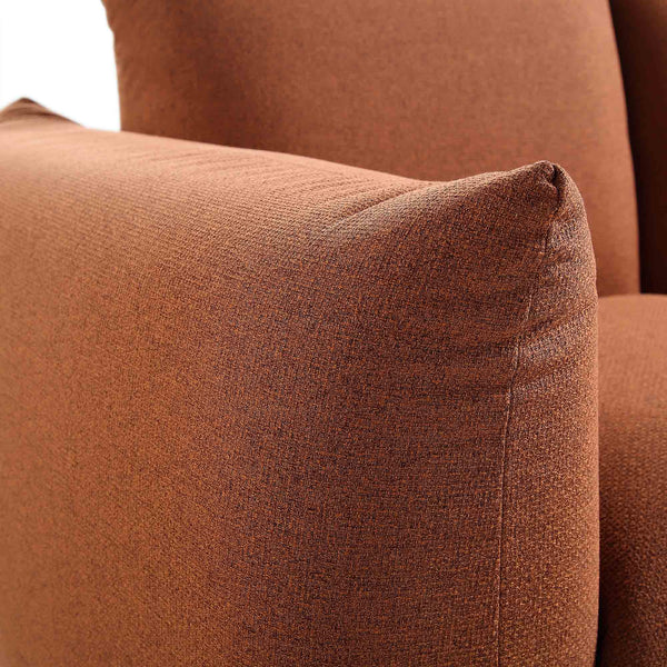 Gianni Two Seater Sofa, Terracotta Fabric