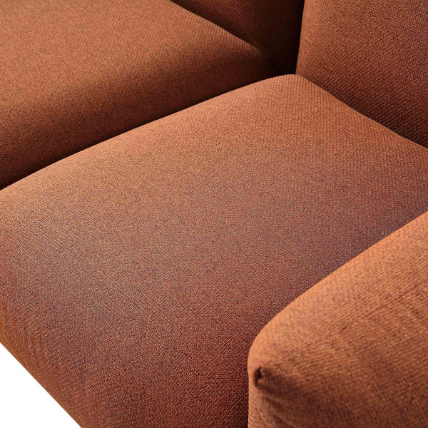 Gianni Two Seater Sofa, Terracotta Fabric