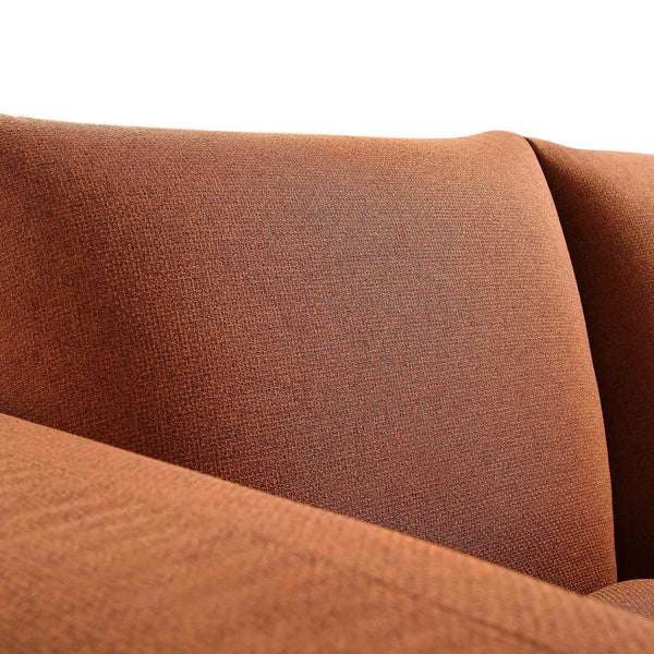 Gianni Two Seater Sofa, Terracotta Fabric