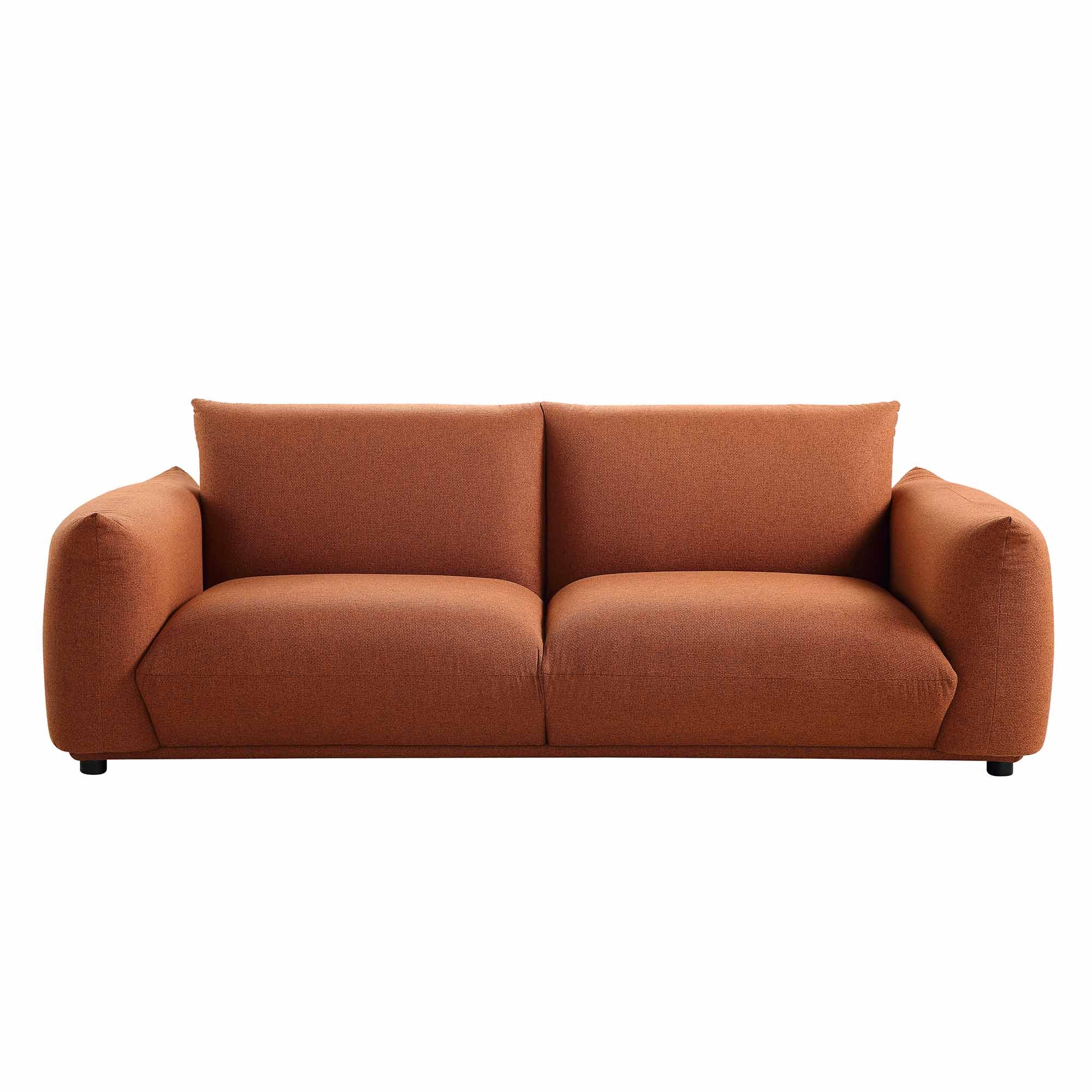 Gianni Three Seater Sofa, Terracotta Fabric