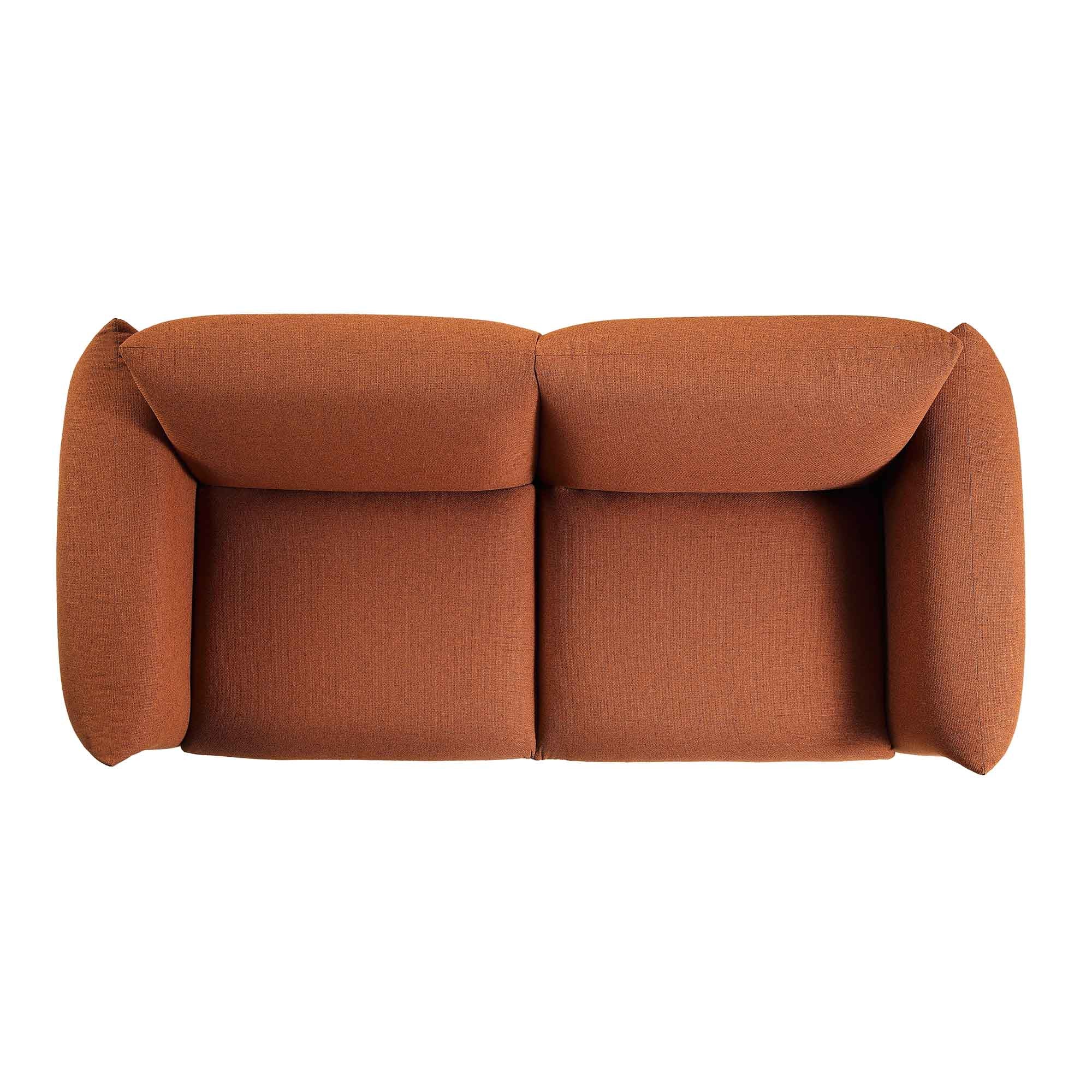 Gianni Three Seater Sofa, Terracotta Fabric