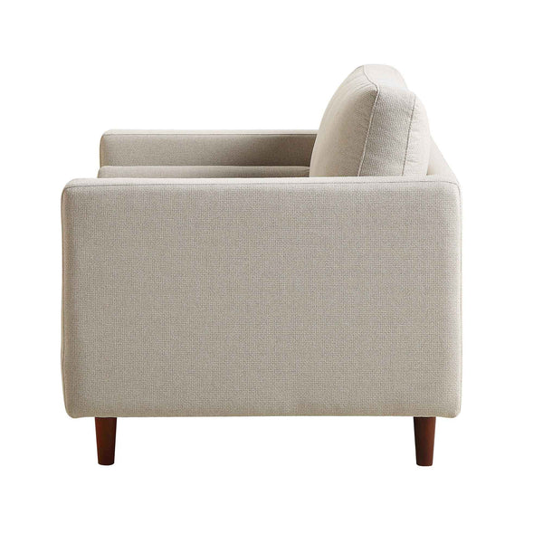 Henrietta Armchair, Beige Woven Fabric