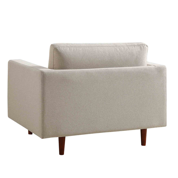 Henrietta Armchair, Beige Woven Fabric