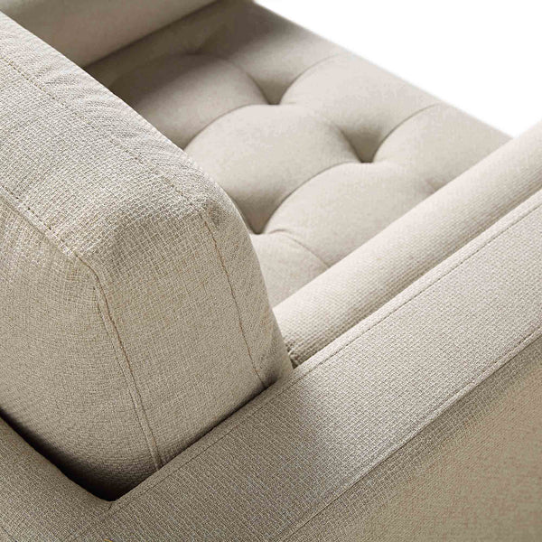 Henrietta Armchair, Beige Woven Fabric