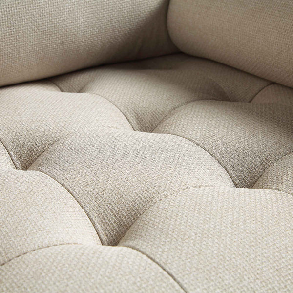 Henrietta Armchair, Beige Woven Fabric