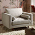 Henrietta Armchair, Beige Woven Fabric