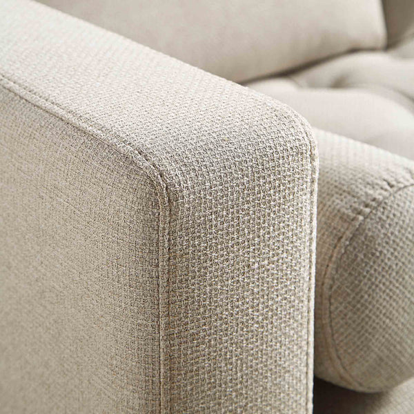 Henrietta 2-Seater Sofa, Beige Woven Fabric