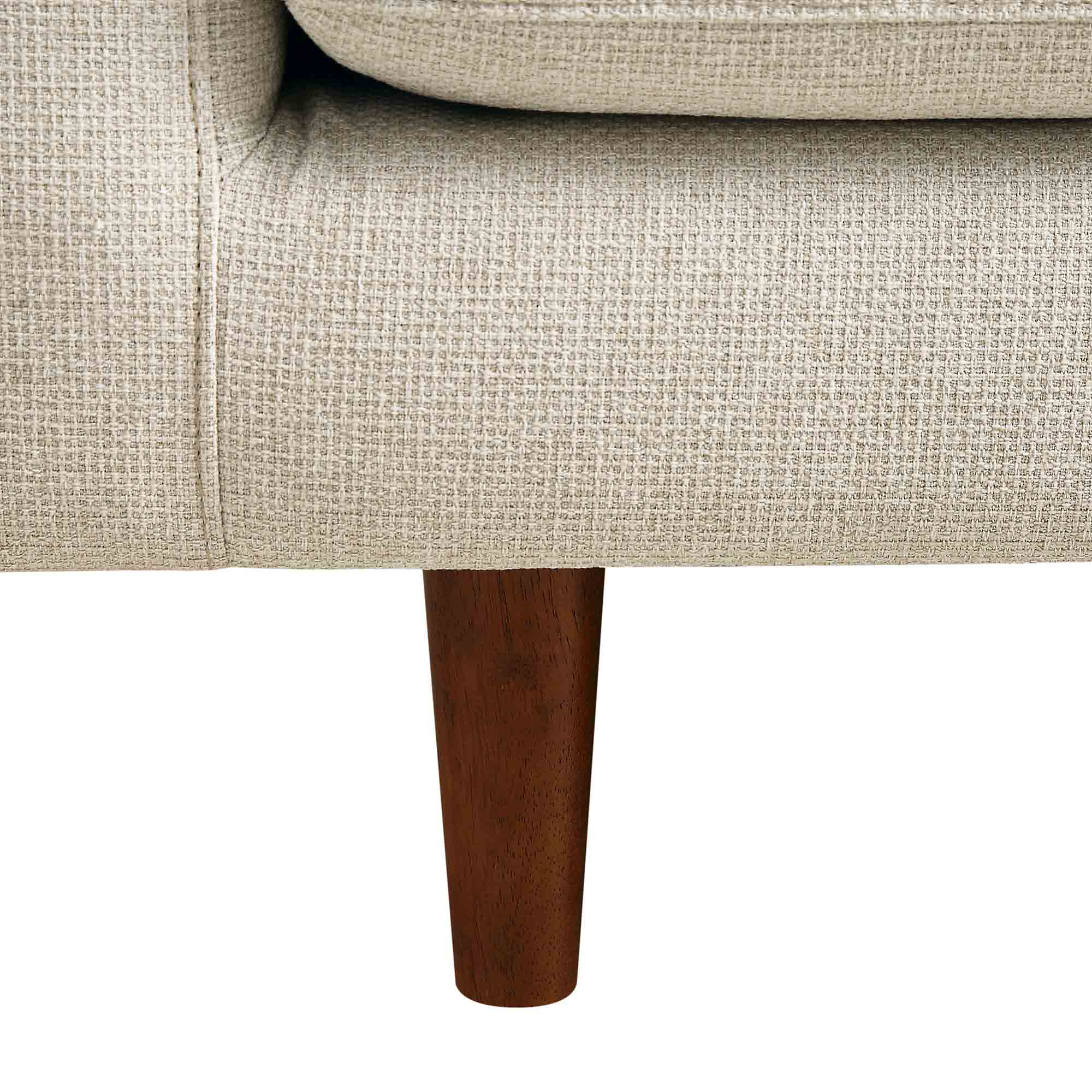 Henrietta Large 3-Seater Sofa, Beige Woven Fabric