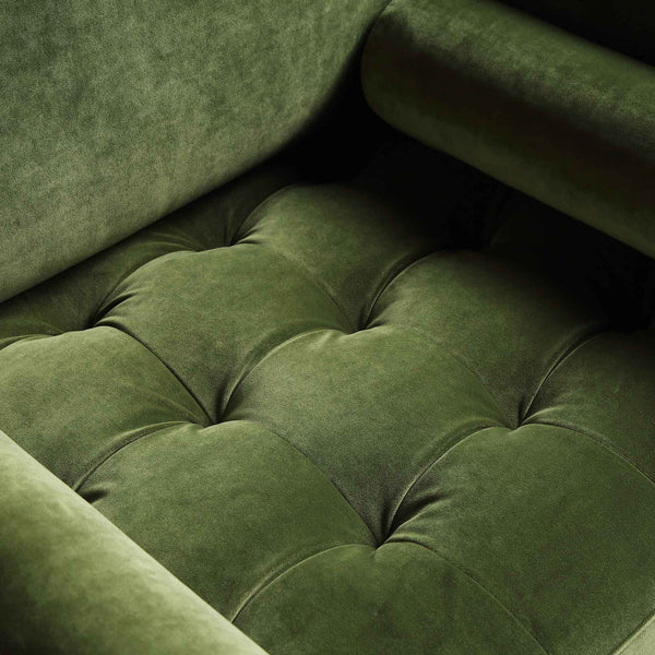 Henrietta Armchair, Moss Green Velvet