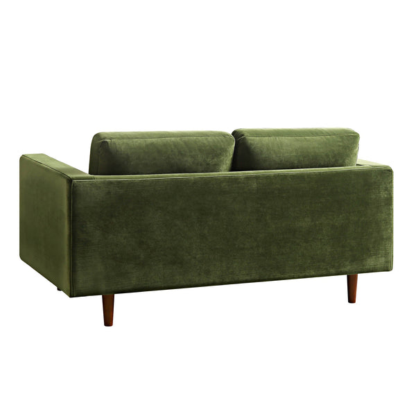 Henrietta 2-Seater Sofa, Moss Green Velvet