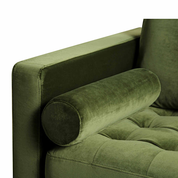 Henrietta 2-Seater Sofa, Moss Green Velvet