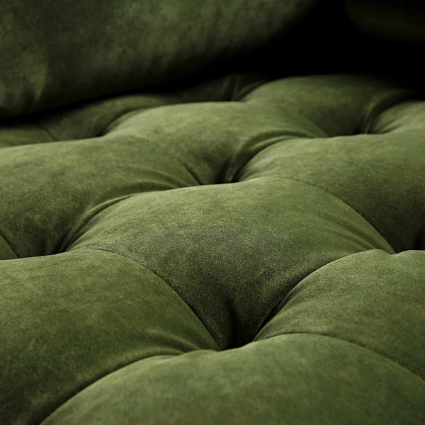 Henrietta 2-Seater Sofa, Moss Green Velvet