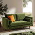 Henrietta 2-Seater Sofa, Moss Green Velvet