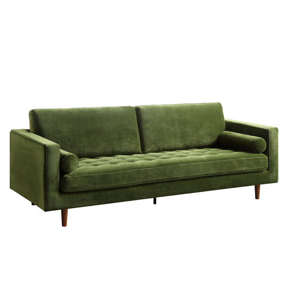 Henrietta Large 3-Seater Sofa, Moss Green Velvet