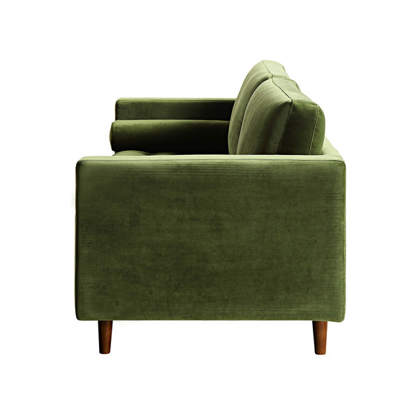 Henrietta Large 3-Seater Sofa, Moss Green Velvet