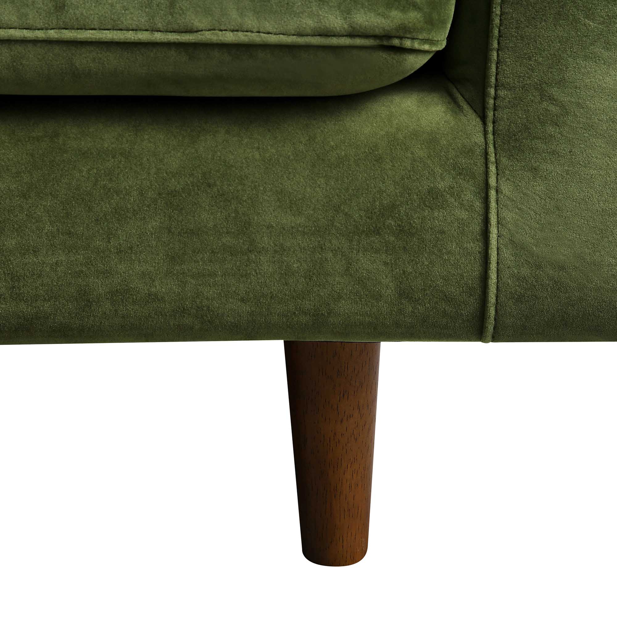 Henrietta Large 3-Seater Sofa, Moss Green Velvet