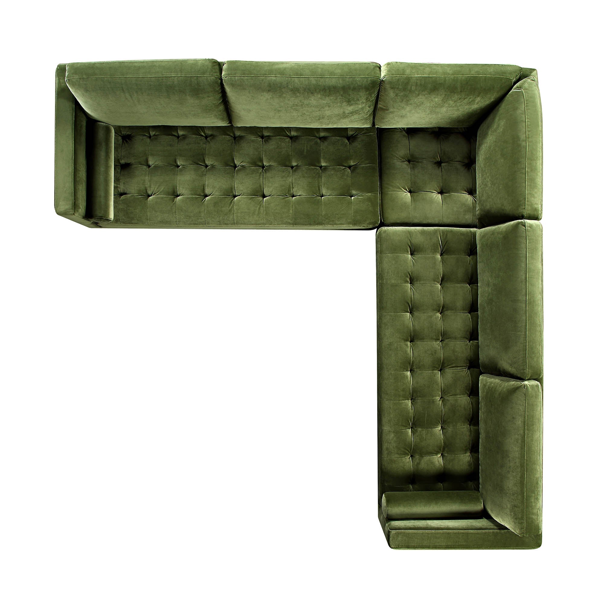 Henrietta 5+Seater Corner Sofa, Moss Green Velvet