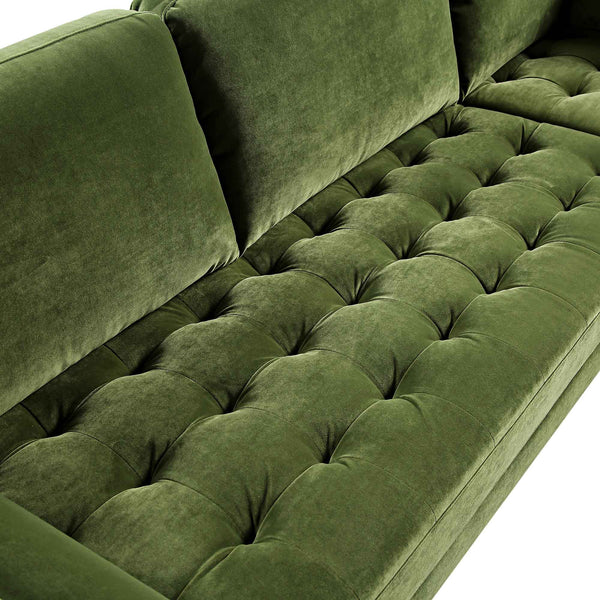 Henrietta 5+Seater Corner Sofa, Moss Green Velvet