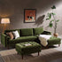 Henrietta Grand 4-Seater RHF Chaise End Sofa, Moss Green Velvet