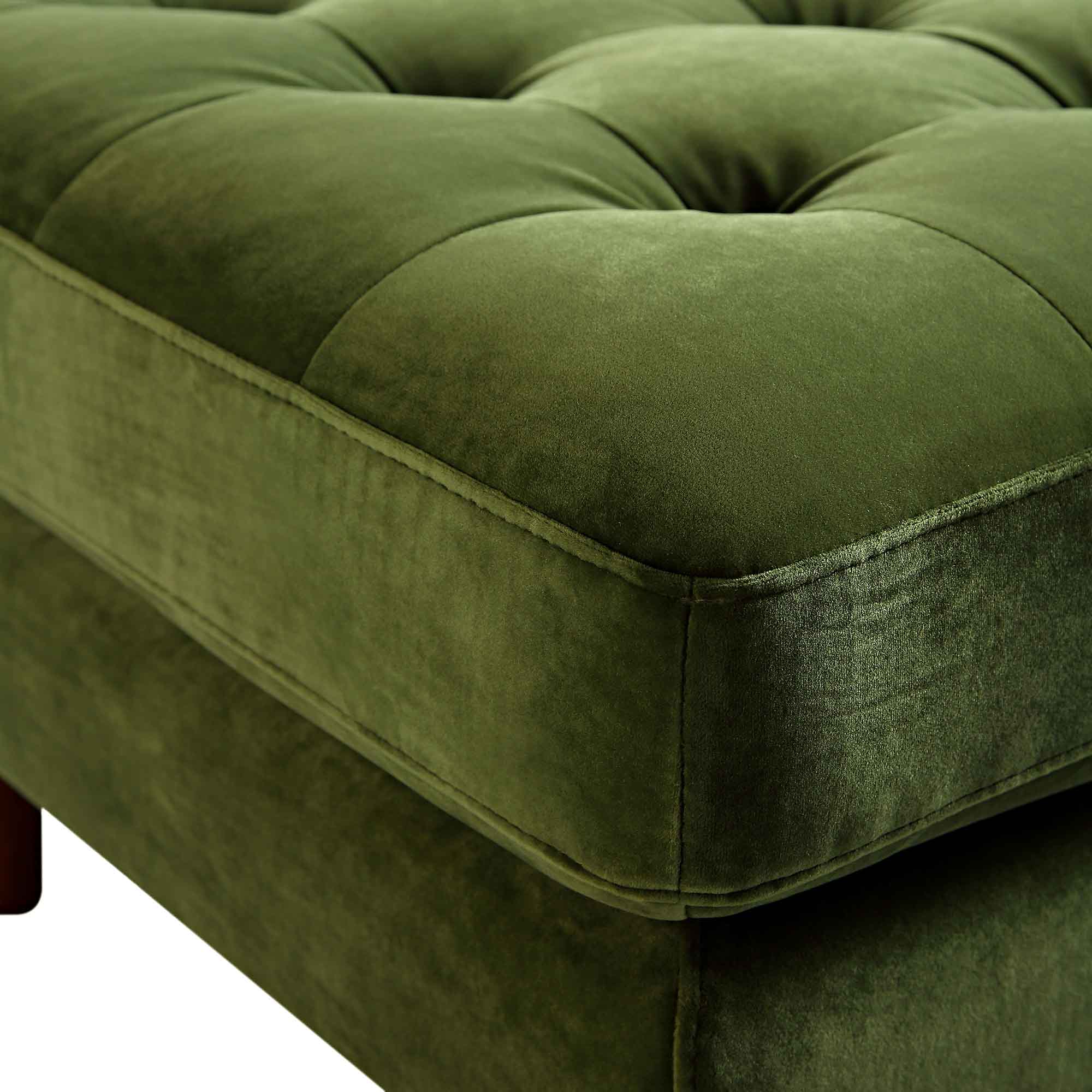 Henrietta Ottoman, Moss Green Velvet