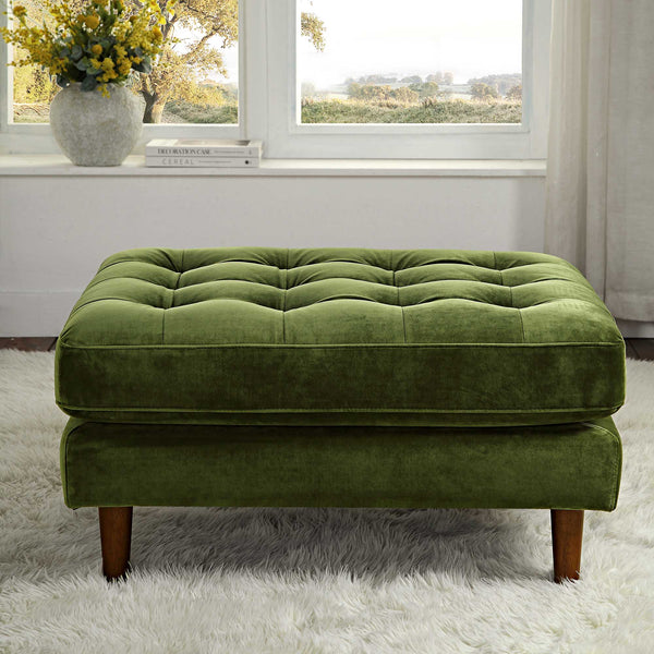 Henrietta Ottoman, Moss Green Velvet