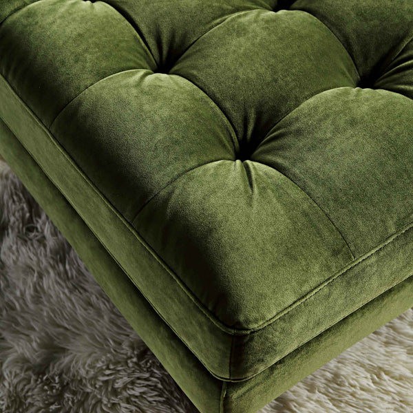 Henrietta Ottoman, Moss Green Velvet