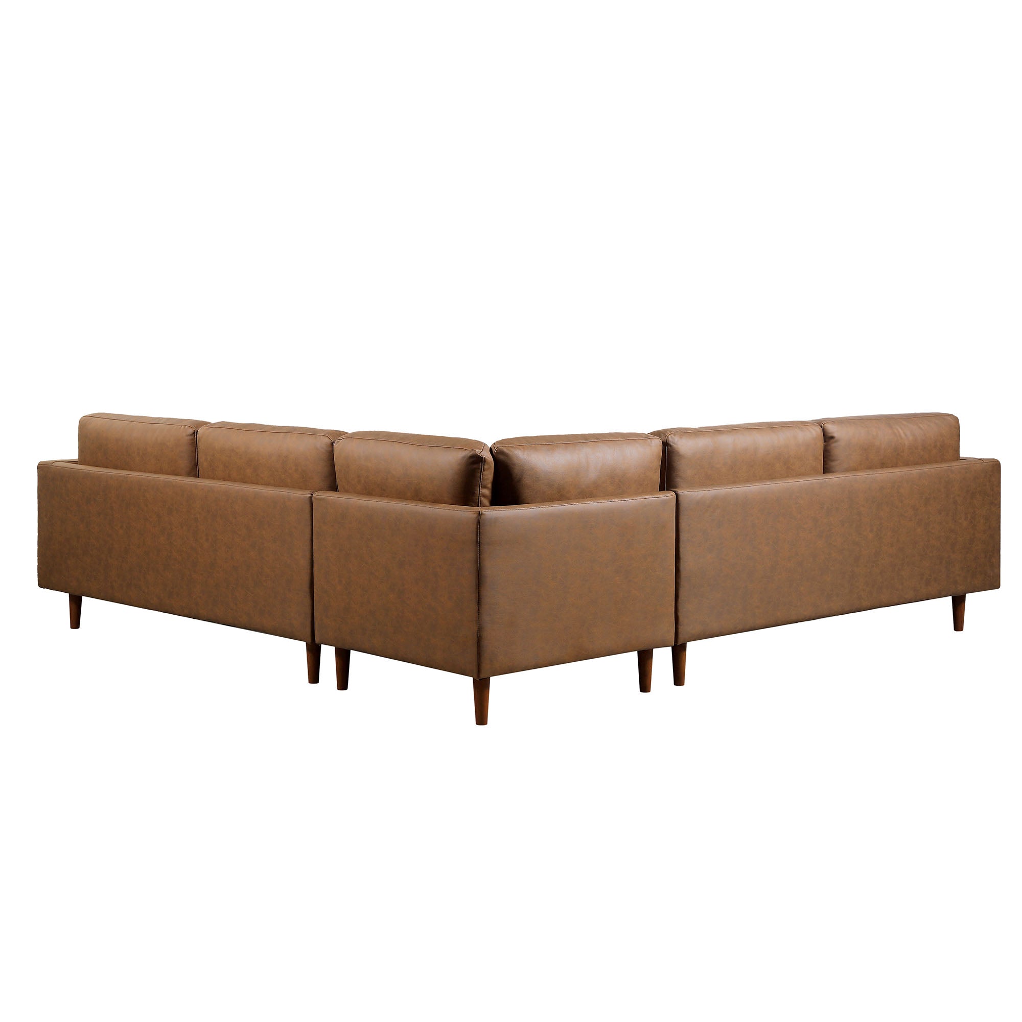 Henrietta 5+Seater Corner Sofa, Tan Faux Suede