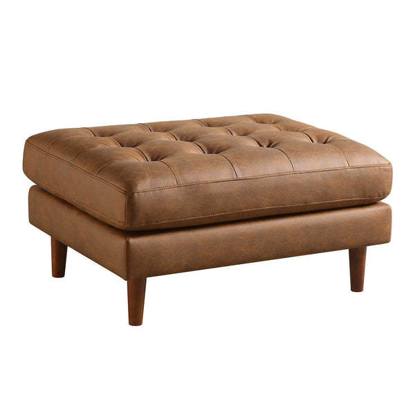 Henrietta Ottoman, Tan Faux Suede