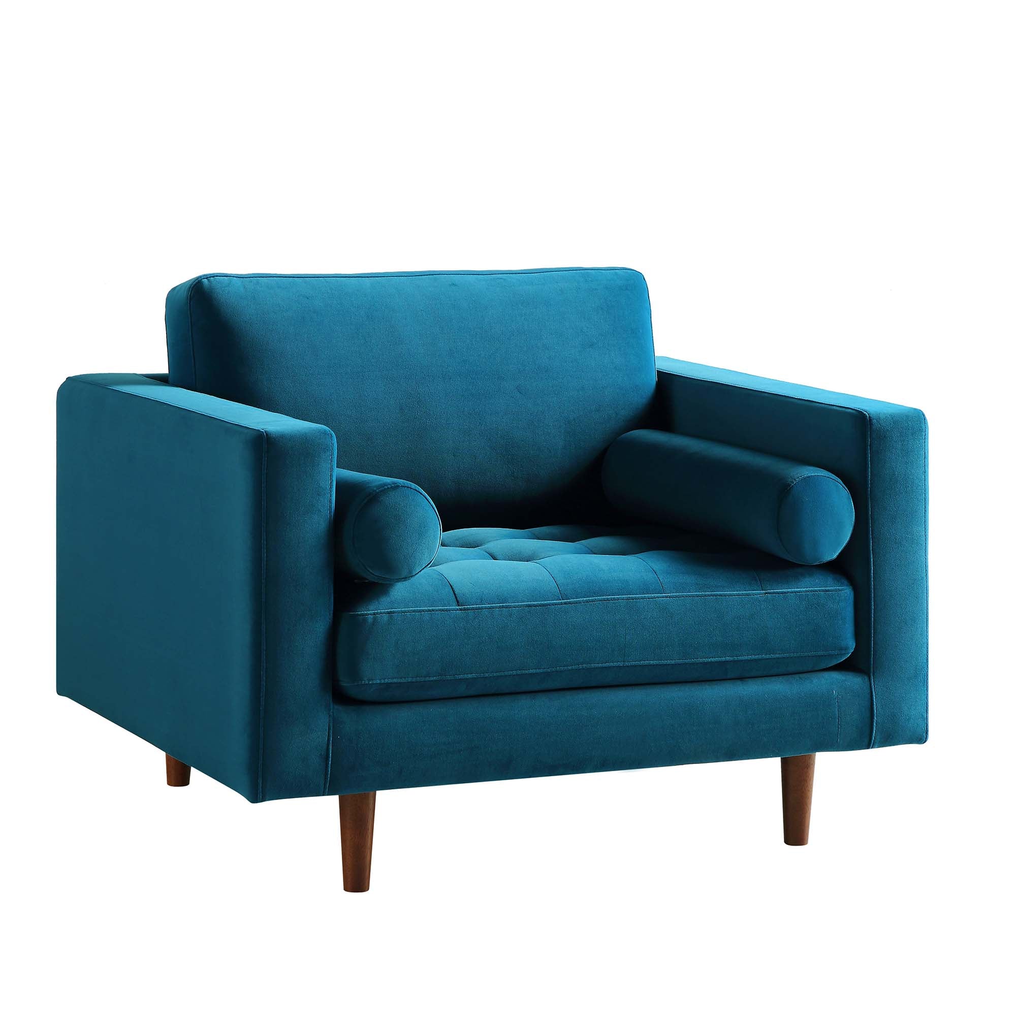 Henrietta Armchair, Teal Velvet