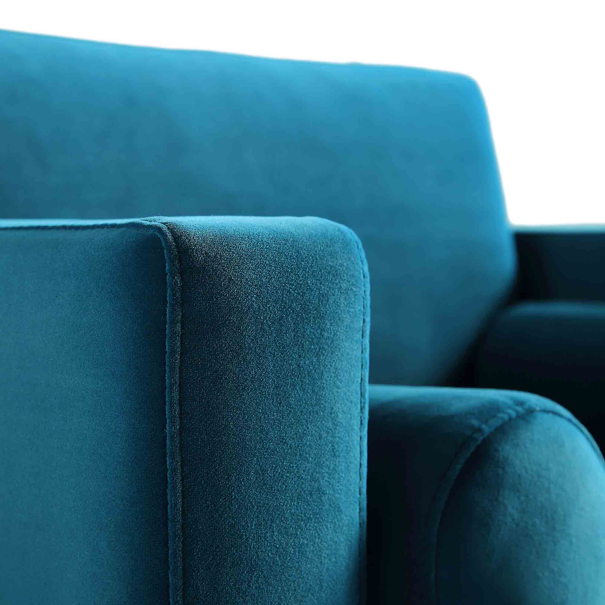 Henrietta Armchair, Teal Velvet