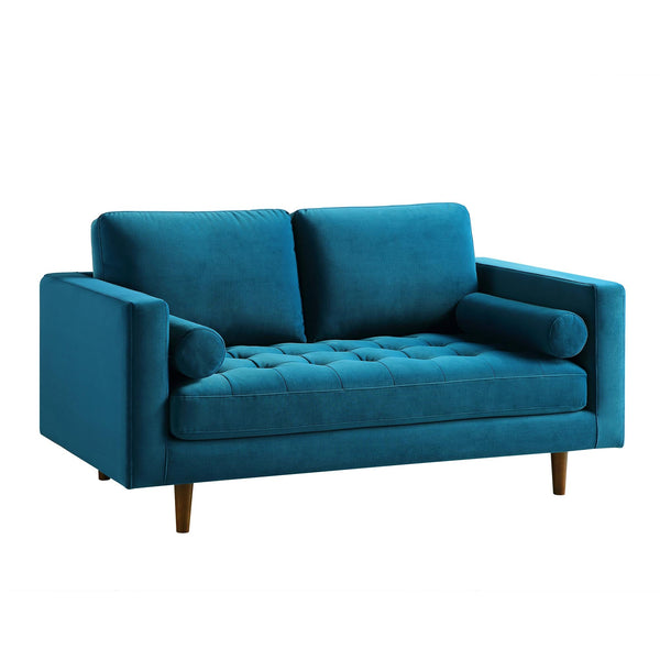 Henrietta 2-Seater Sofa, Teal Velvet