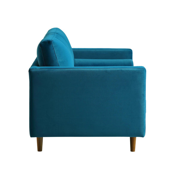 Henrietta 2-Seater Sofa, Teal Velvet