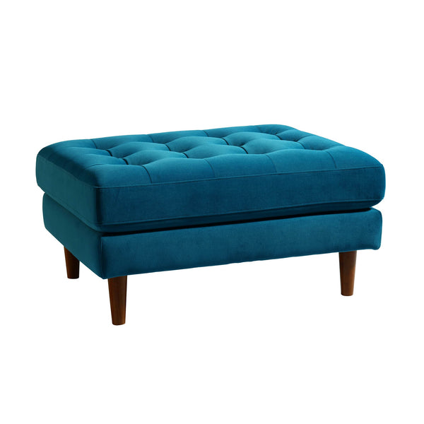 Henrietta Ottoman, Teal Velvet