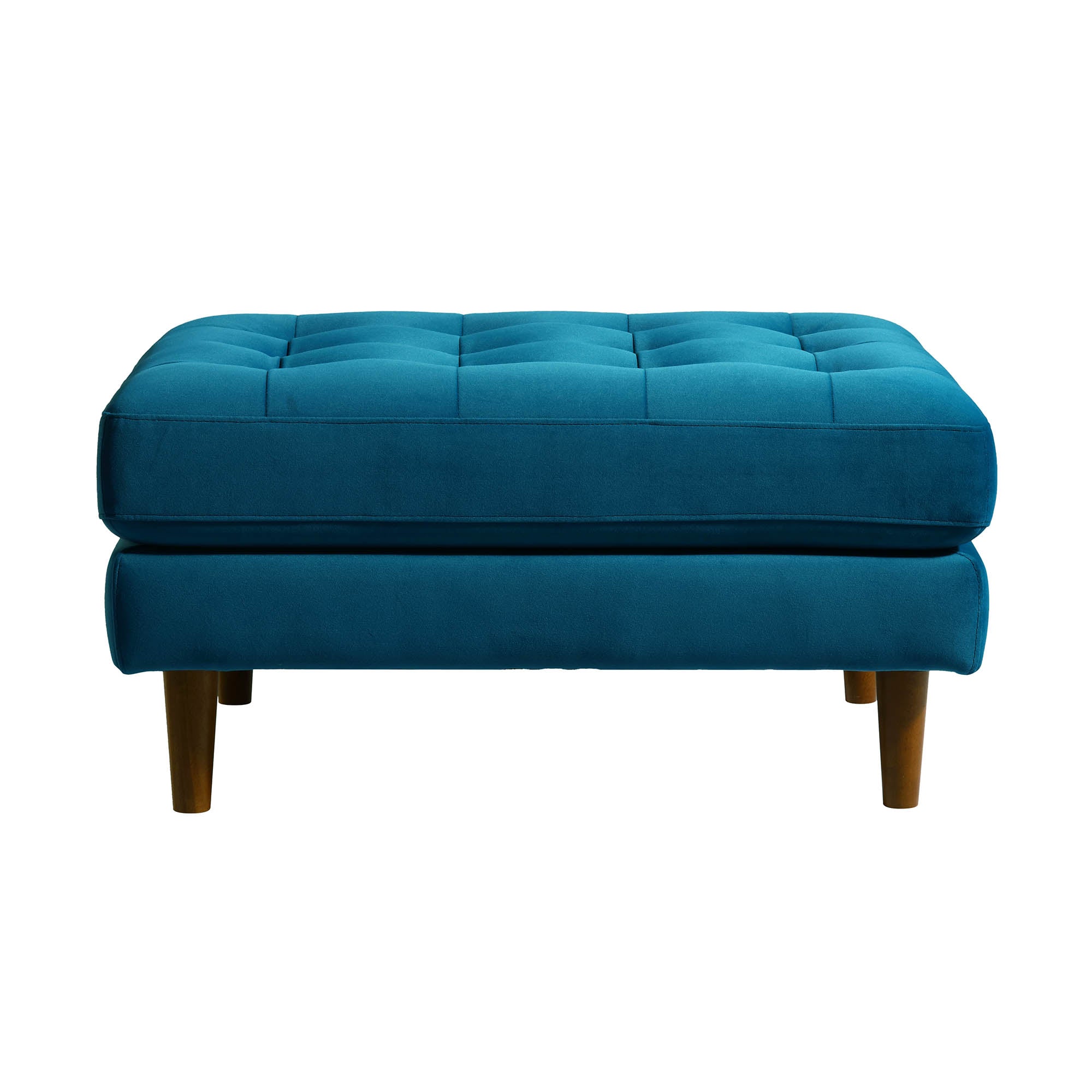 Henrietta Ottoman, Teal Velvet