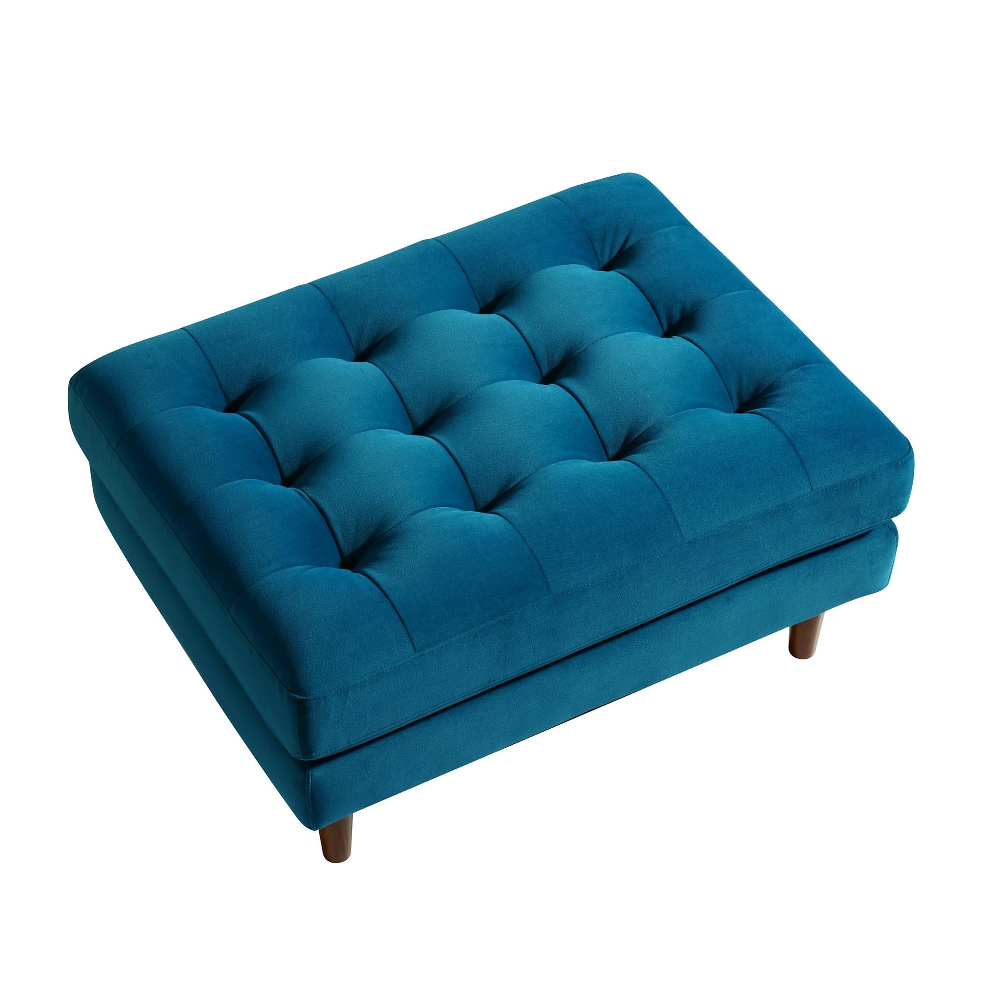 Henrietta Ottoman, Teal Velvet