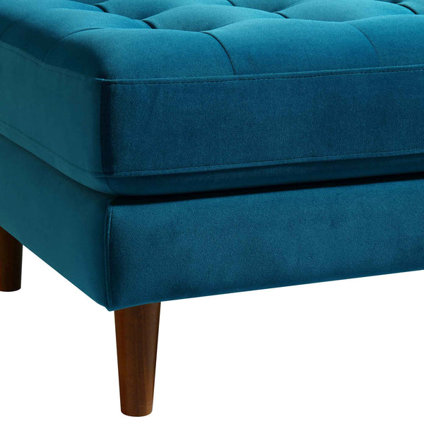 Henrietta Ottoman, Teal Velvet